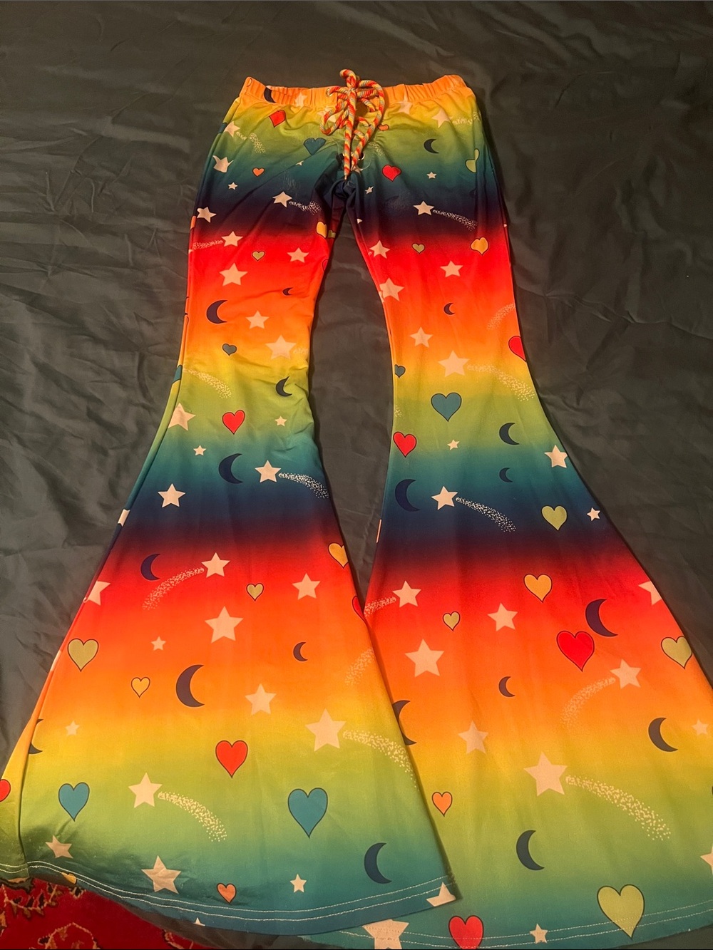 Dolls Kill PRIDE Rainbow Bell Bottoms
